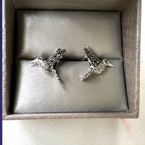 Elegant Silver .925  hummingbird Earrings